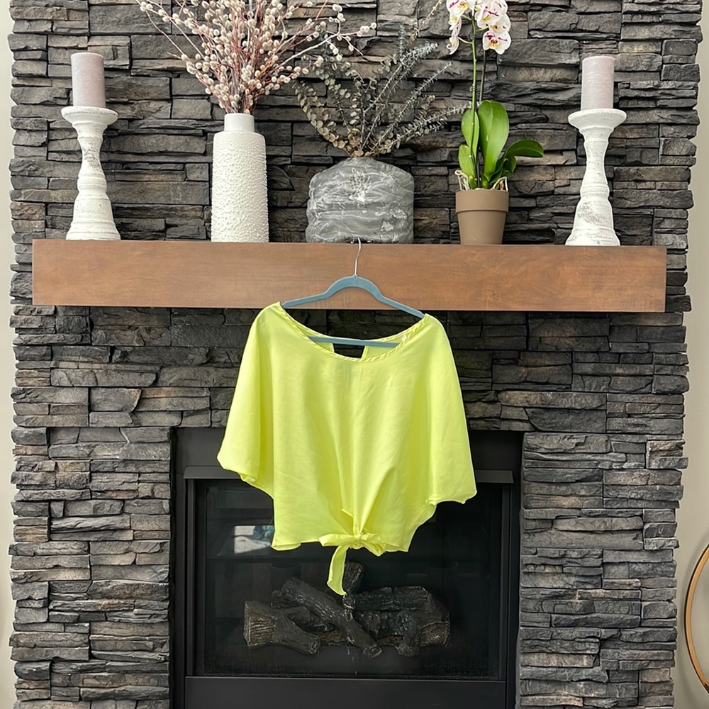 Fluorescent wide neck or off the shoulder T-shirt